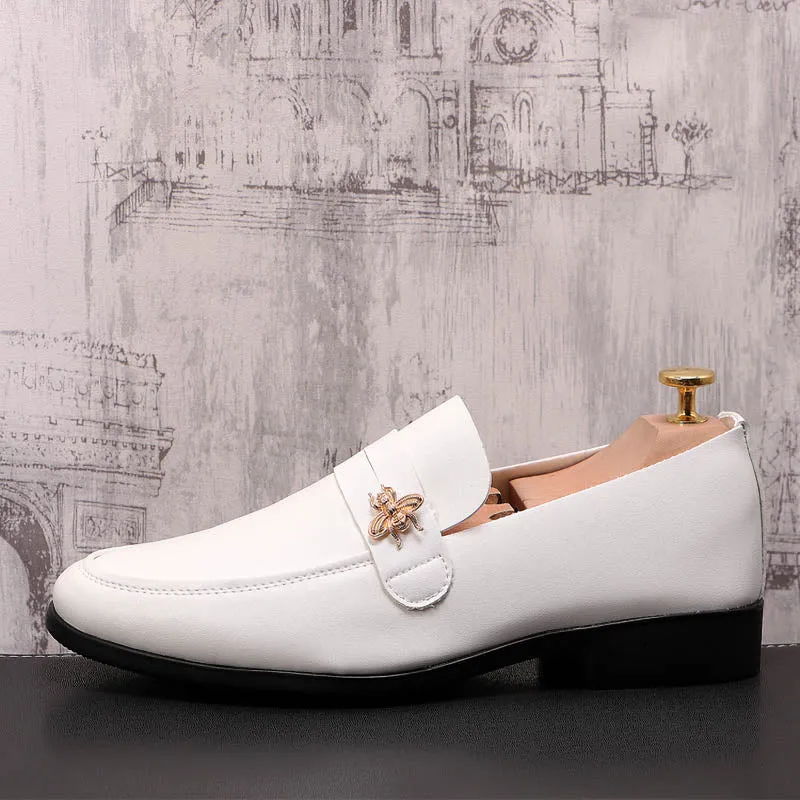 Slip On Flats Prom Shoes Loafer Male