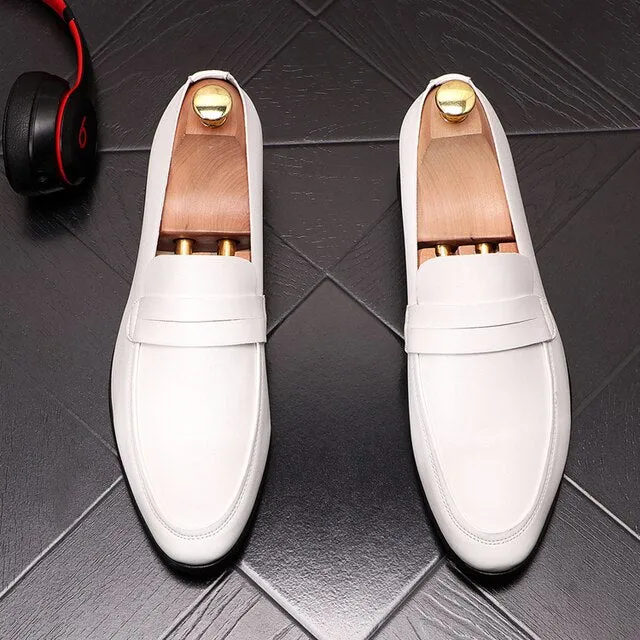 Slip On Flats Prom Shoes Loafer Male