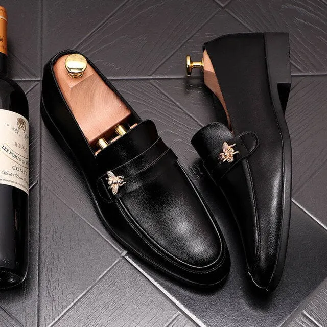 Slip On Flats Prom Shoes Loafer Male