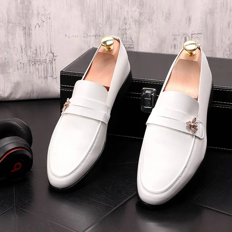 Slip On Flats Prom Shoes Loafer Male