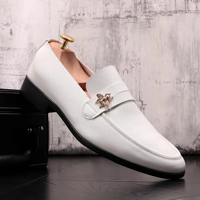 Slip On Flats Prom Shoes Loafer Male