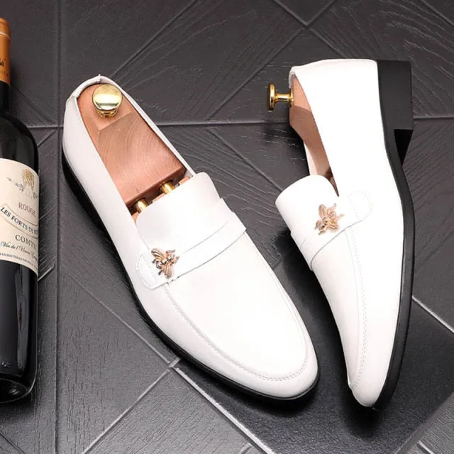 Slip On Flats Prom Shoes Loafer Male