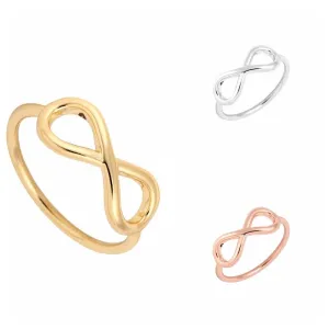 SMJEL 2017 Bridesmaid Jewelry Simple Silver Infinite Knuckle Forever Tiny Eternity Rings Eight Engagement Rings Feminino Gifts