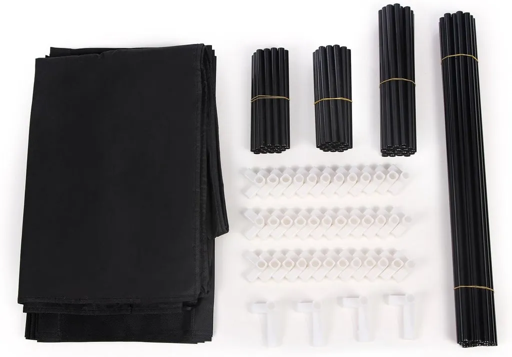SONGMICS 9 Tier Shoe Rack for 27-35 Pairs of Shoes with Nonwoven Fabric Cover Black