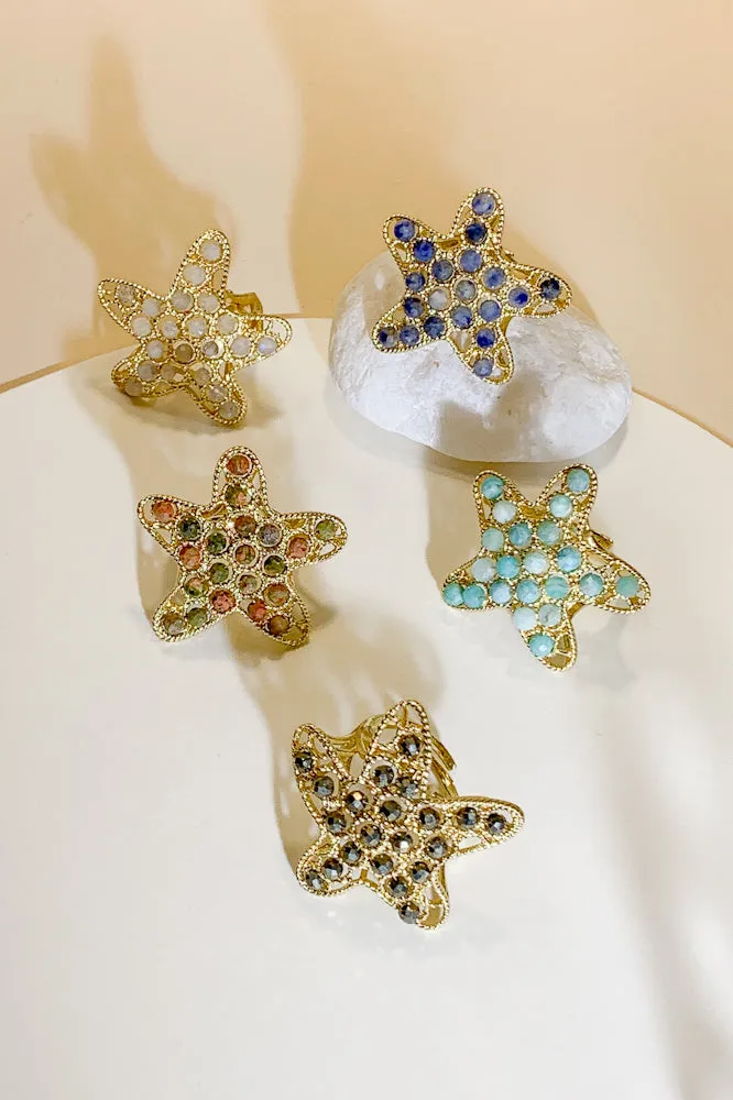 Starfish Gemstone Ring