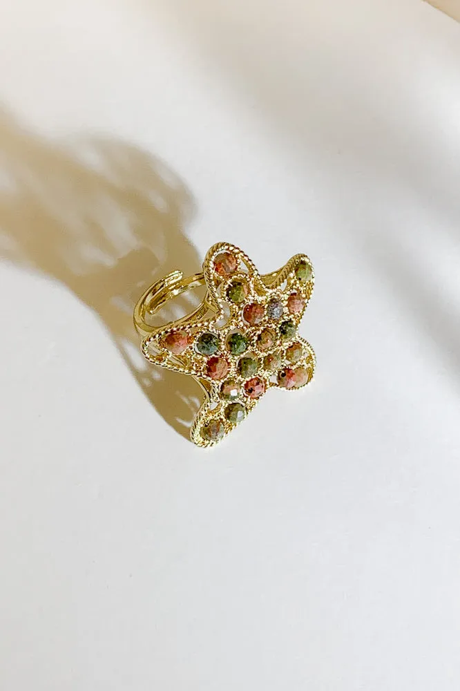 Starfish Gemstone Ring