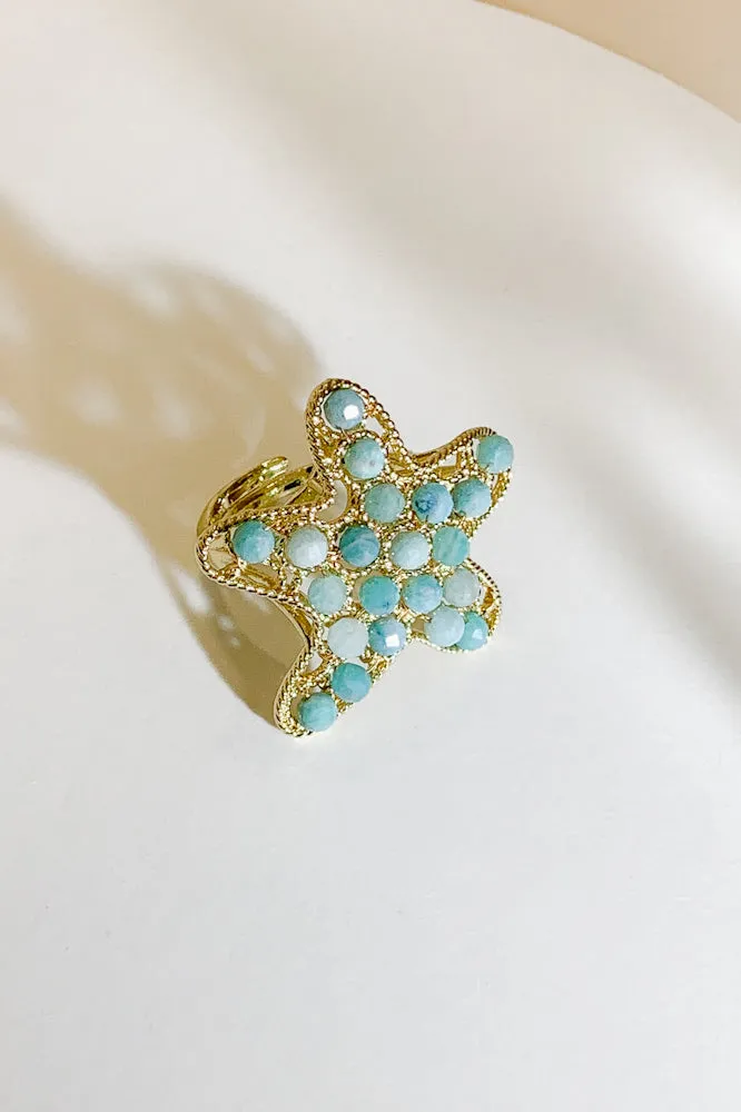 Starfish Gemstone Ring