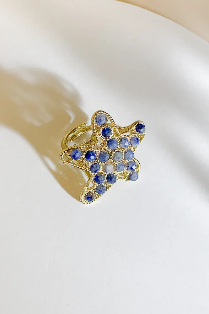Starfish Gemstone Ring