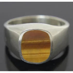 Sterling Silver Cat's Eye Ring Size 10.5