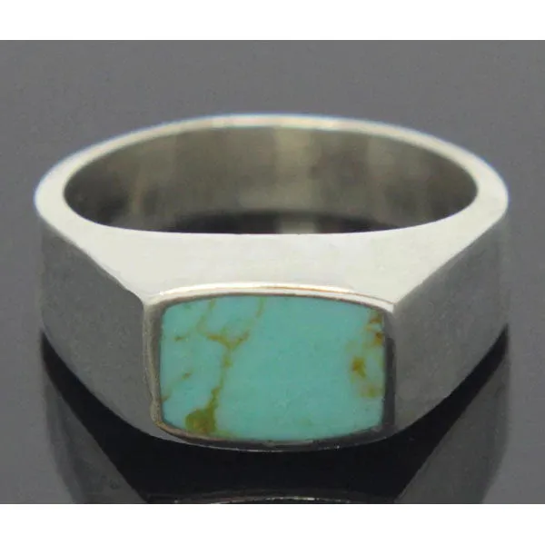 Sterling Silver Turquoise Ring Size 10.5