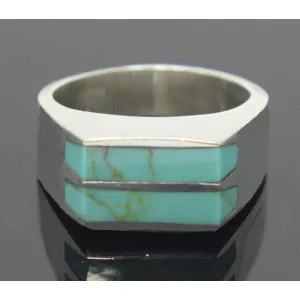 Sterling Silver Turquoise Ring Size 10.5