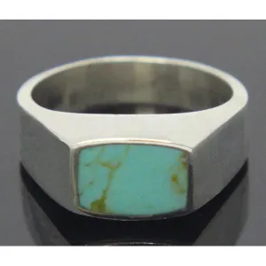 Sterling Silver Turquoise Ring Size 10.5