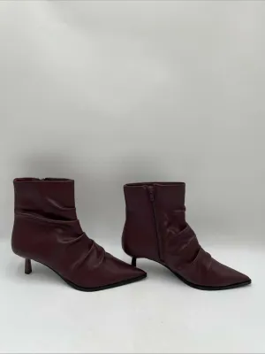 Steve Madden Maxxine Bootie Women's Wine Size 8.5 - Very Good
