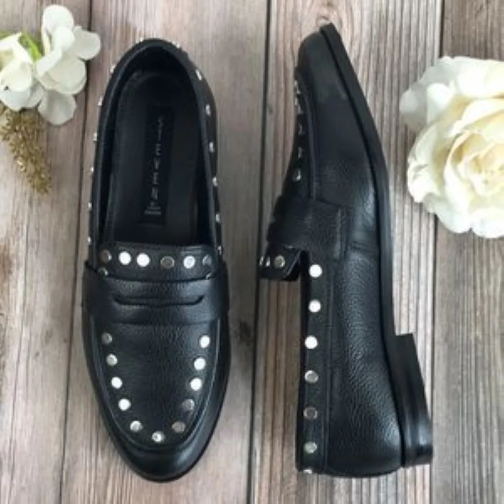 Steven by Steve Madden Black Leather Loafer 6.5 M