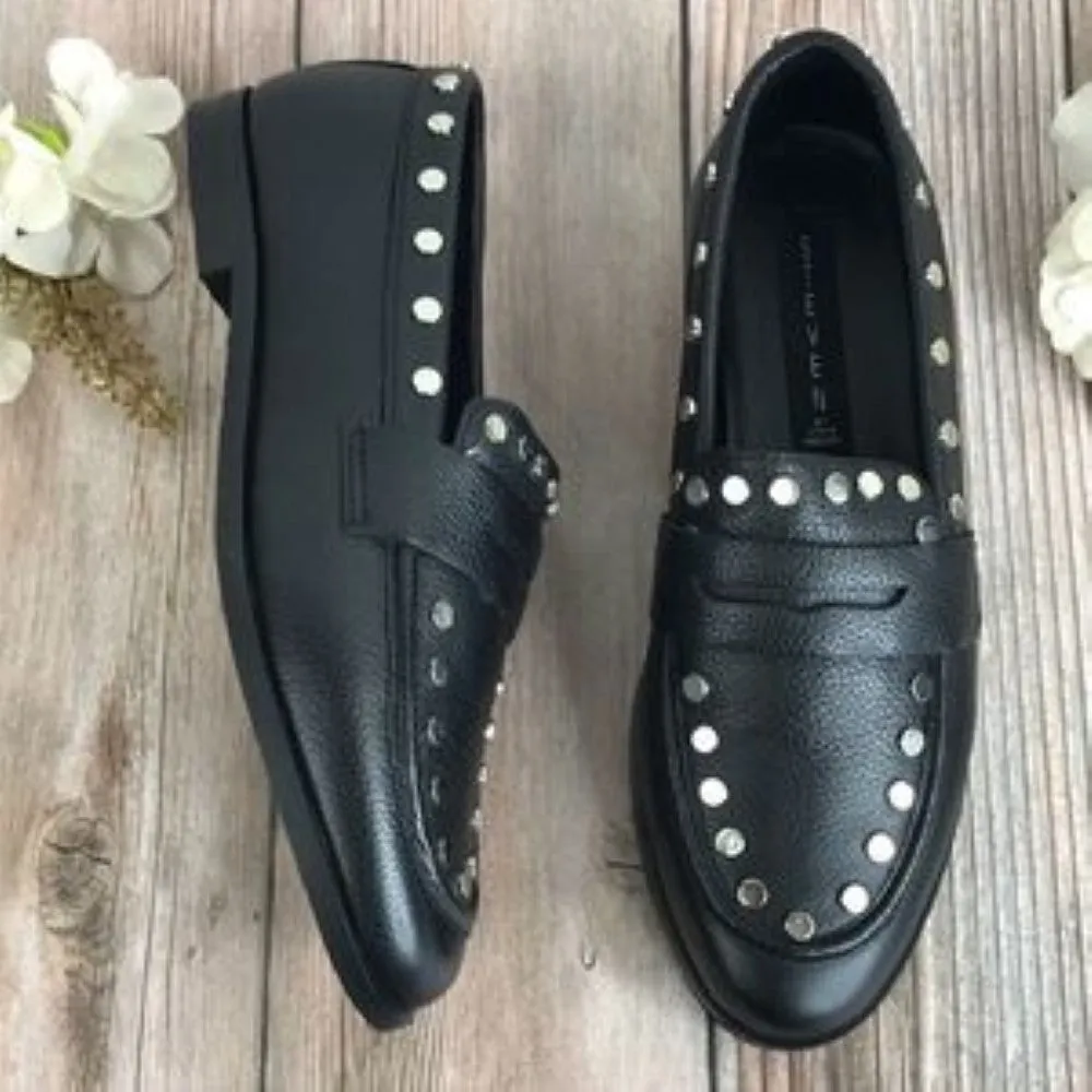 Steven by Steve Madden Black Leather Loafer 6.5 M