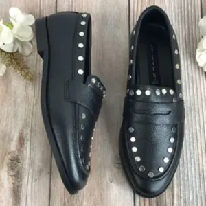 Steven by Steve Madden Black Leather Loafer 6.5 M