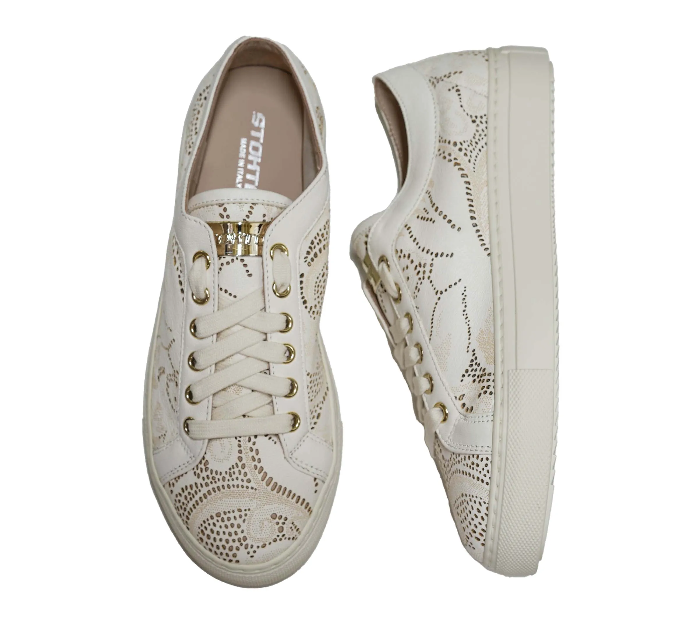 Stokton Women’s Cream Sneaker 111 D      LAST SIZE 42