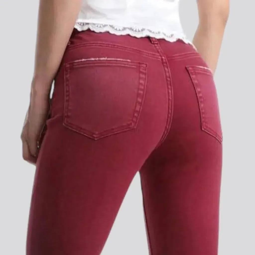 Street bordo jeans
 for women