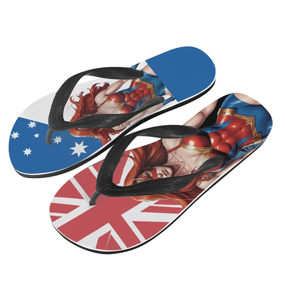 Superhero Flag Flip Flops