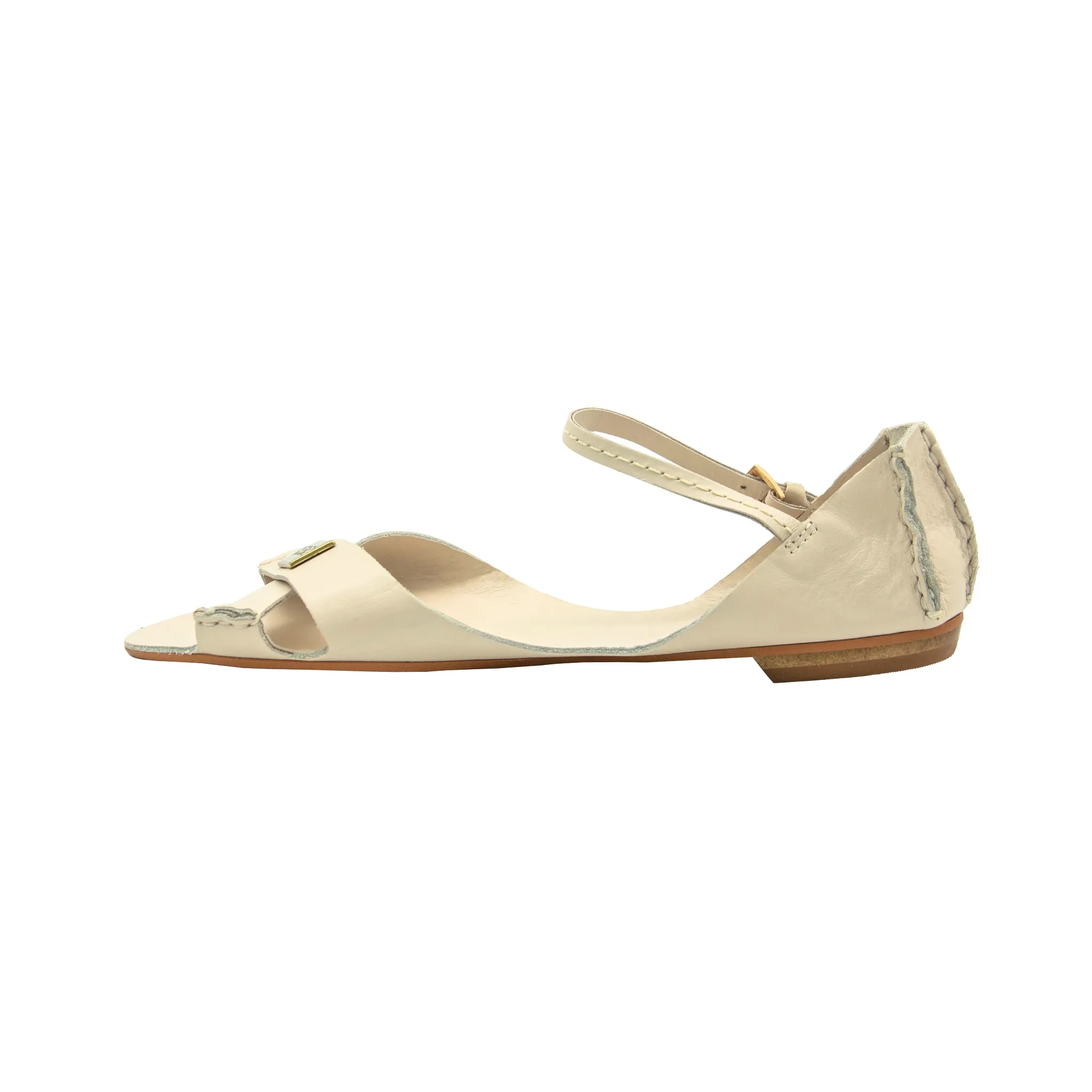 Tajali Leather Sandals - Mascarpone
