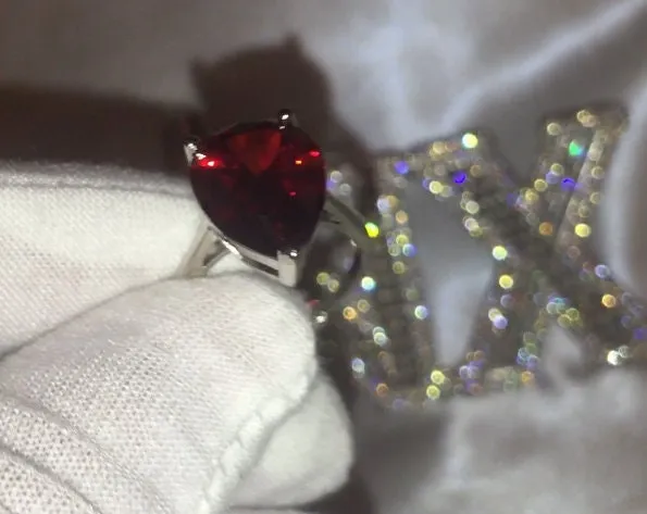 Teardrop Engagement Ring | Teardrop Ring | Red Diamond Ring | Womens Red Diamond Rings | Ruby Engagement Ring | Wedding Ring | Halo Ring