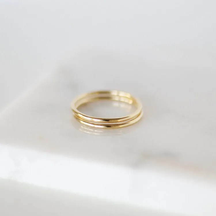 Thin Stacking Rings Basic Silver Band Set Dainty Jewelry