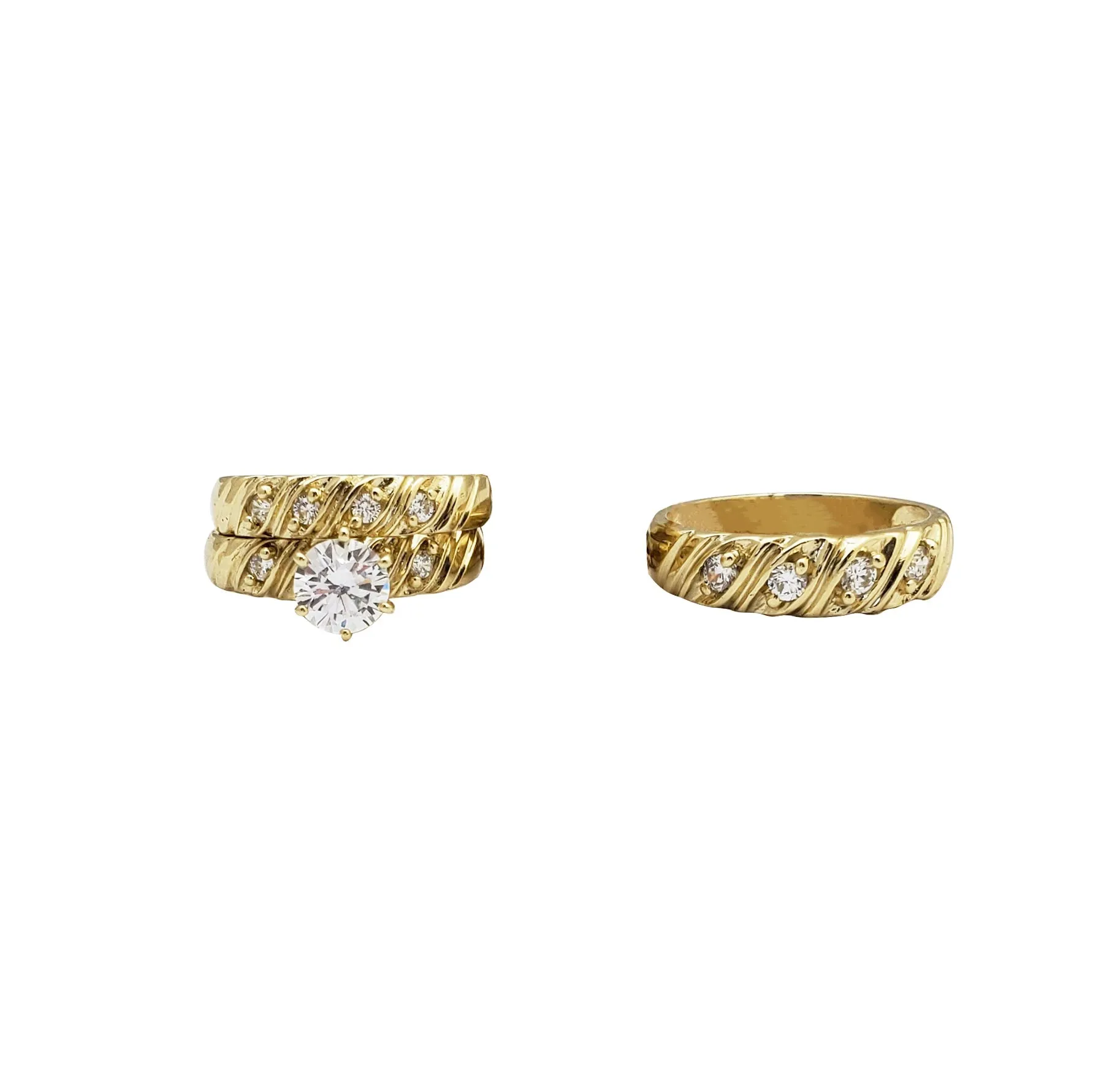 Three-Piece Set Engagement Rings (10K)