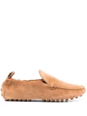 Tod's Camel Suede Leather Loafers