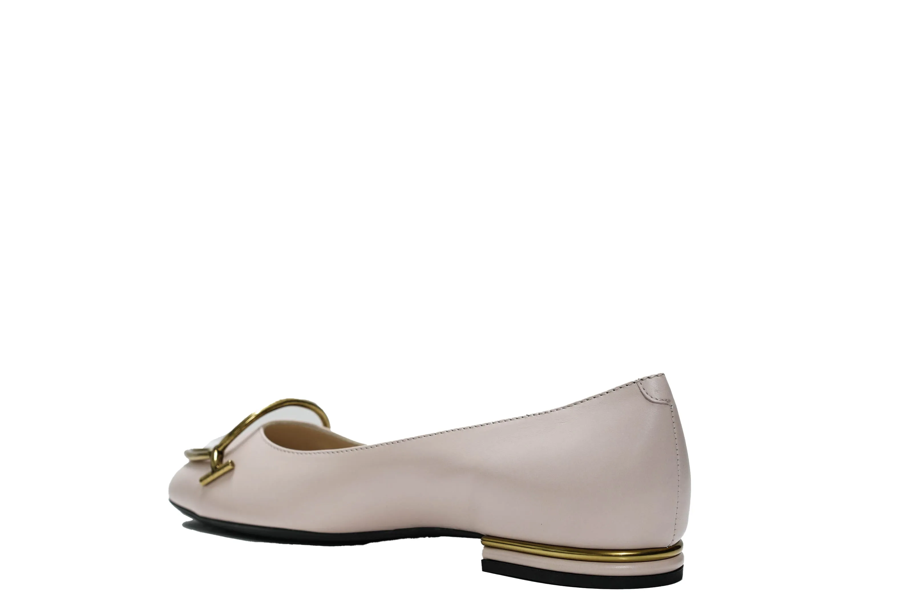 Tod's Women's Rose Leather Buckle Ballerina Flat BOAT50 - 40% OFF