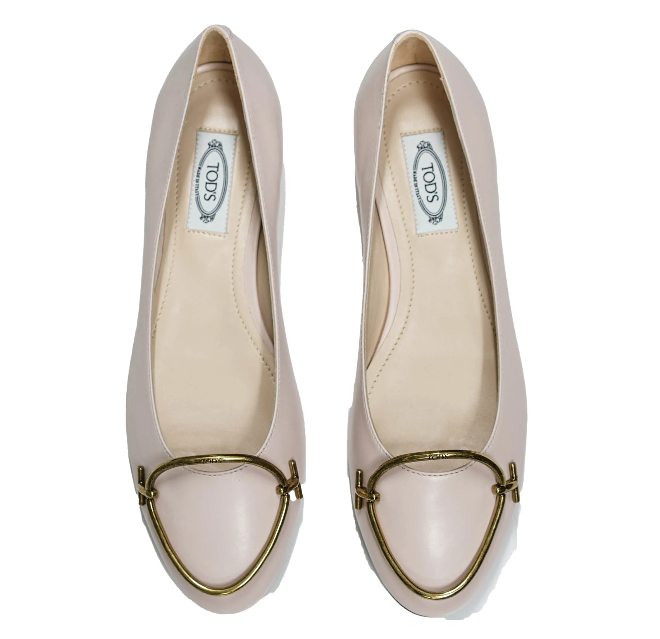Tod's Women's Rose Leather Buckle Ballerina Flat BOAT50 - 40% OFF