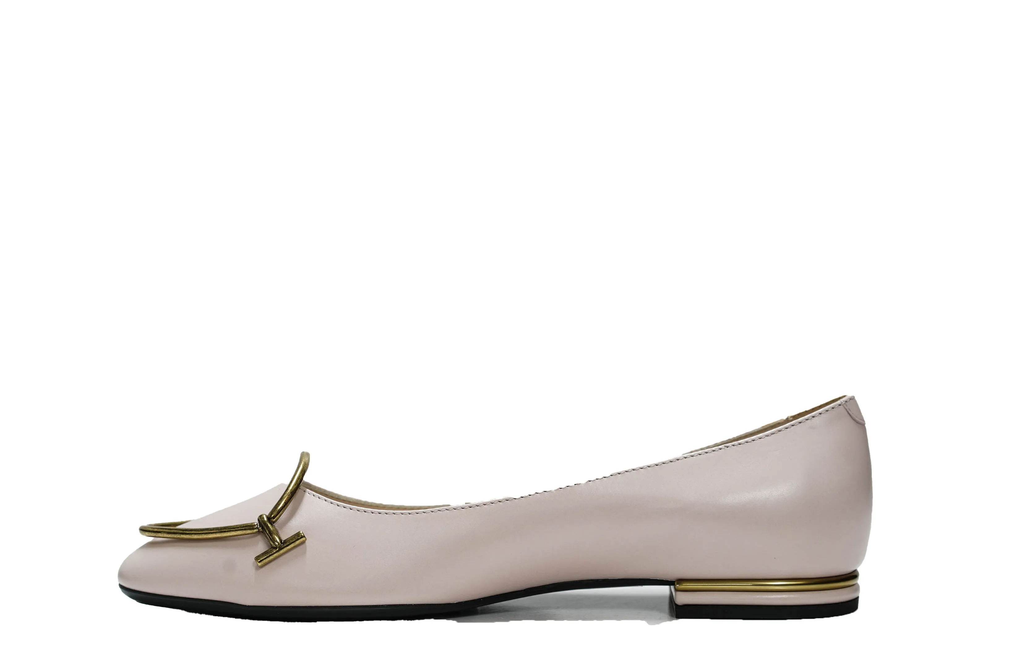 Tod's Women's Rose Leather Buckle Ballerina Flat BOAT50 - 40% OFF