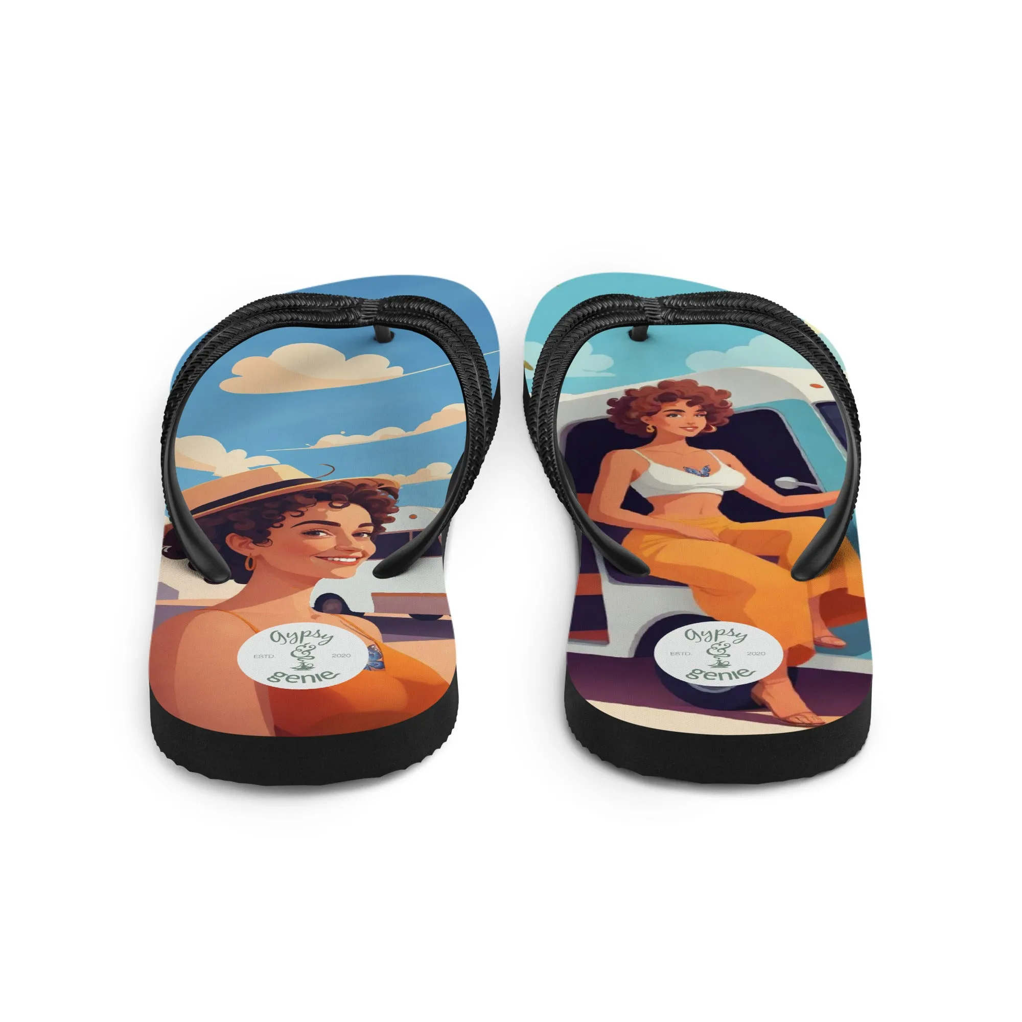 Travel Vibes Flip-Flops