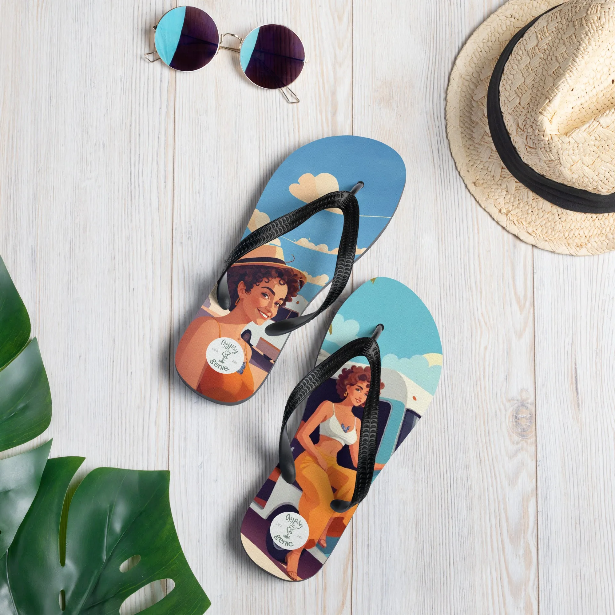 Travel Vibes Flip-Flops