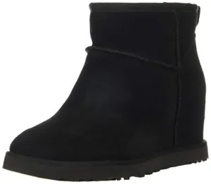 UGG Women's Classic Femme Mini Boot, Black, 8