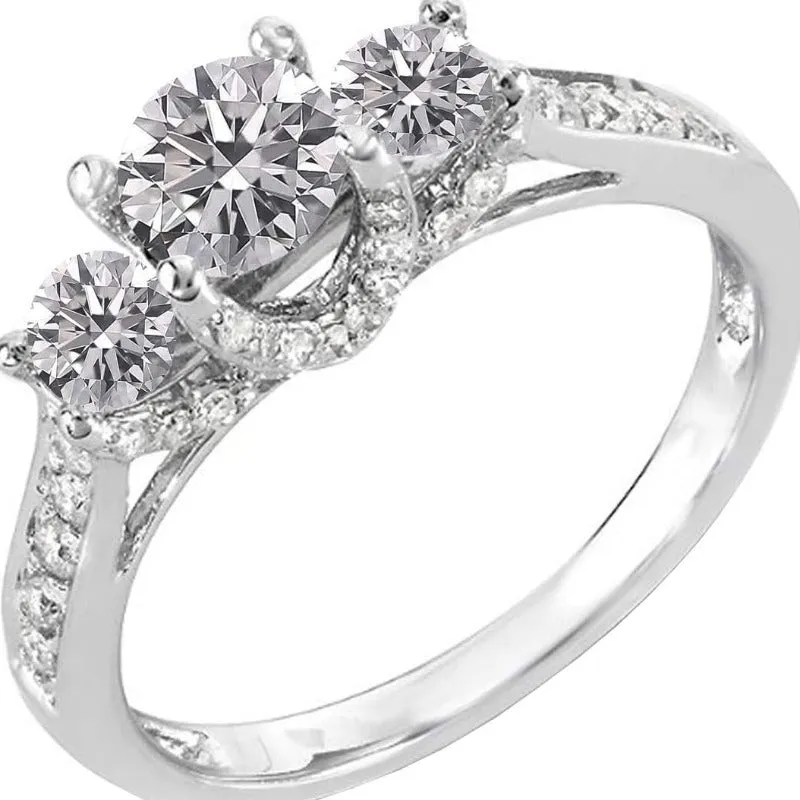 Unique Moissanite Engagement Ring for Women Wedding Jewelry