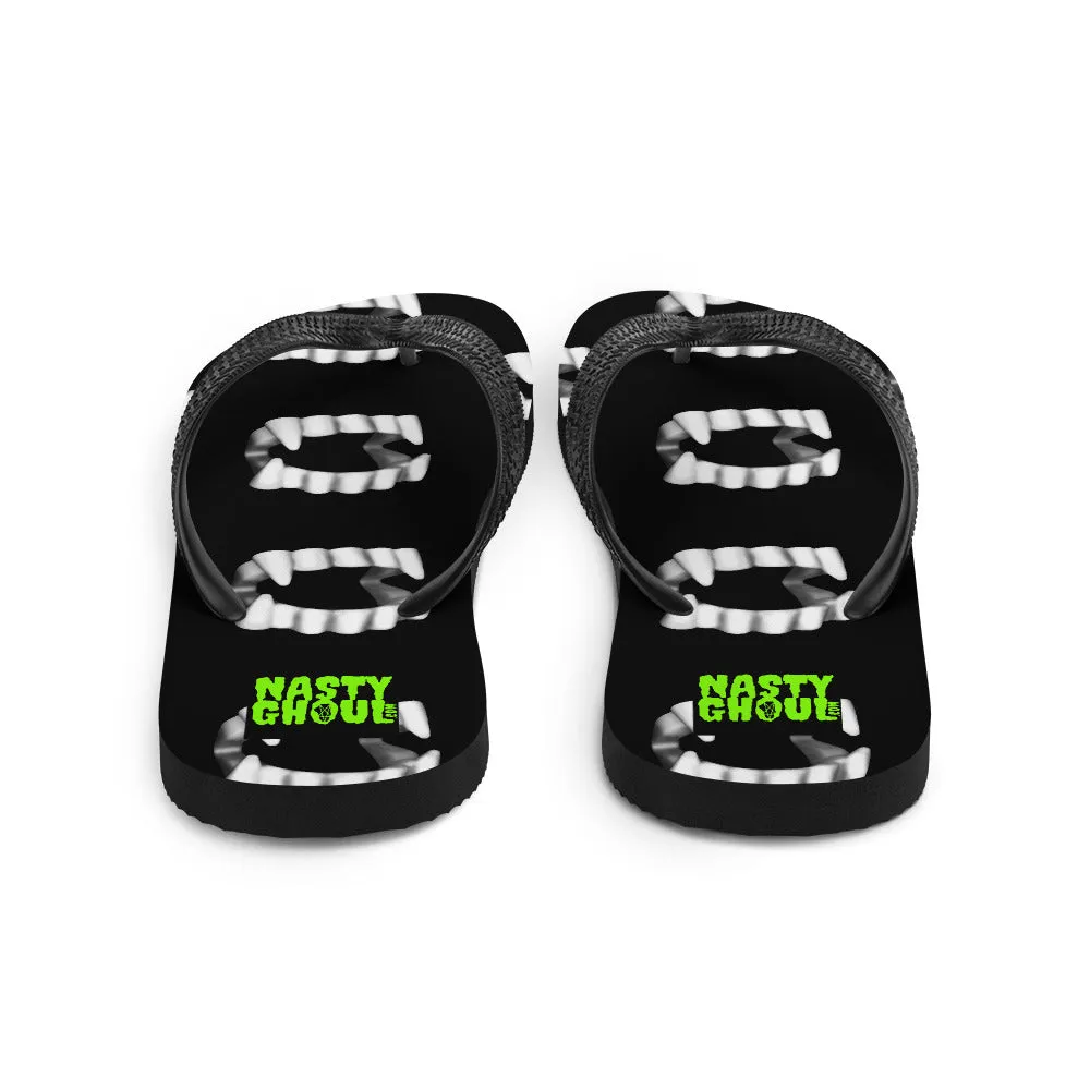Vampire Teeth Fang Flip-Flops All Over Print