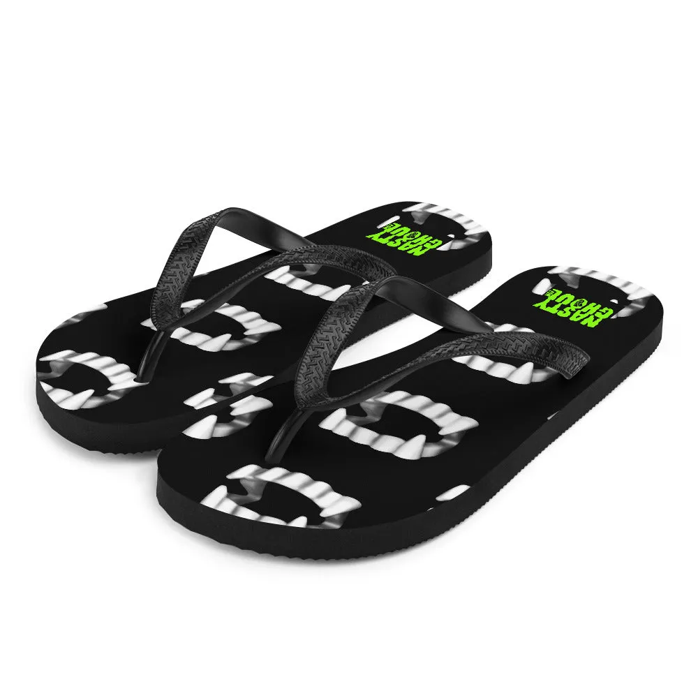 Vampire Teeth Fang Flip-Flops All Over Print
