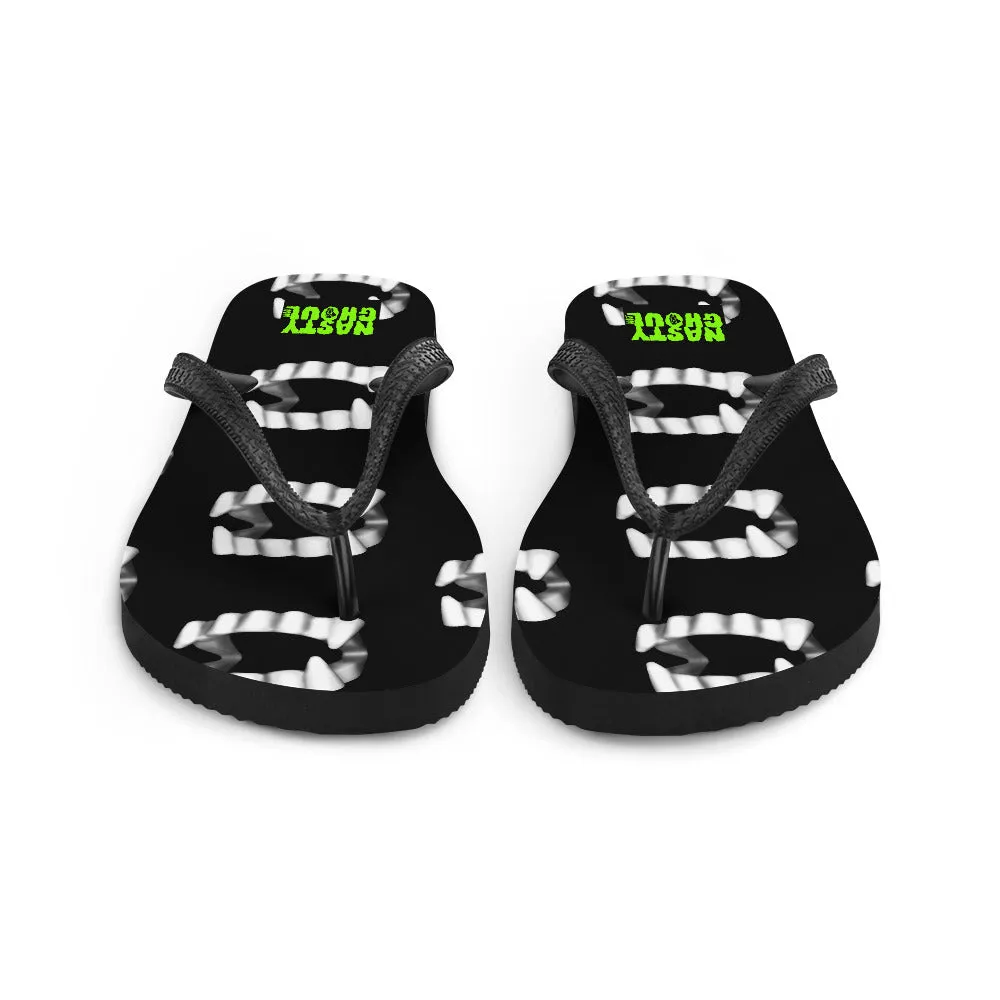 Vampire Teeth Fang Flip-Flops All Over Print