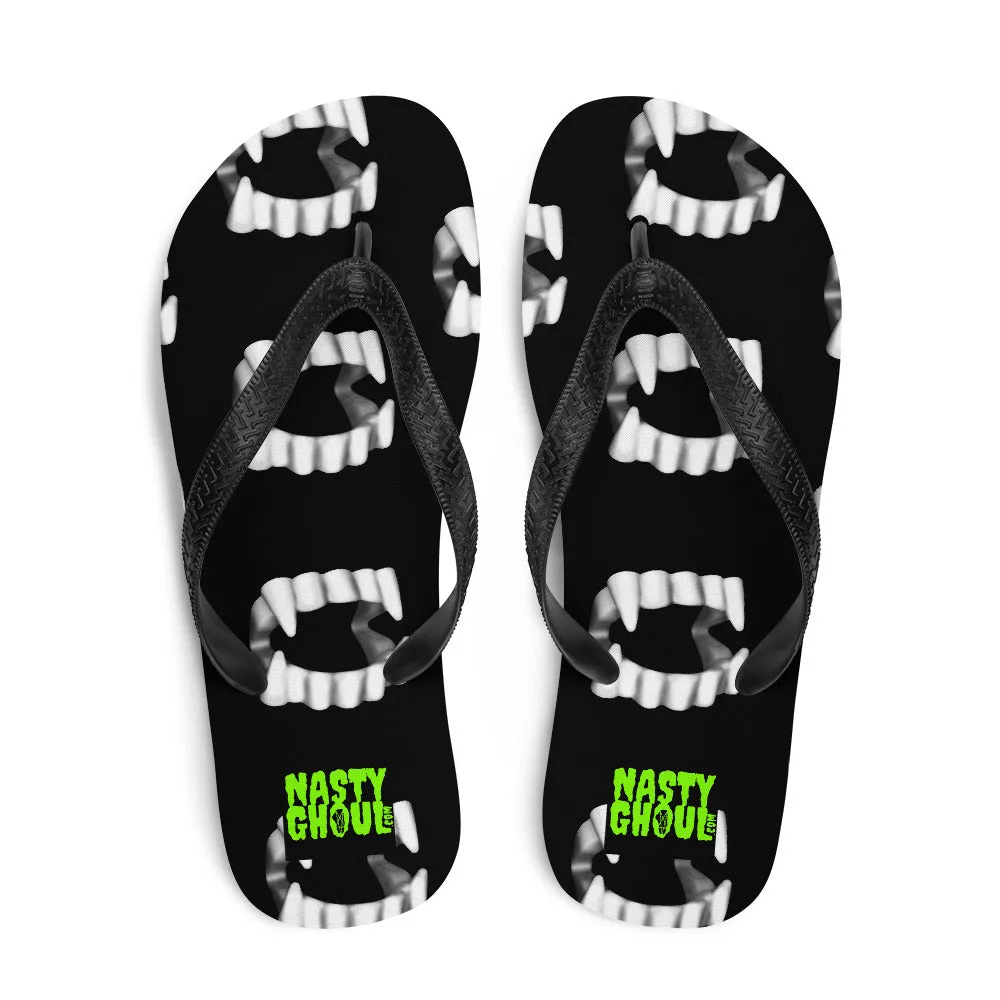 Vampire Teeth Fang Flip-Flops All Over Print