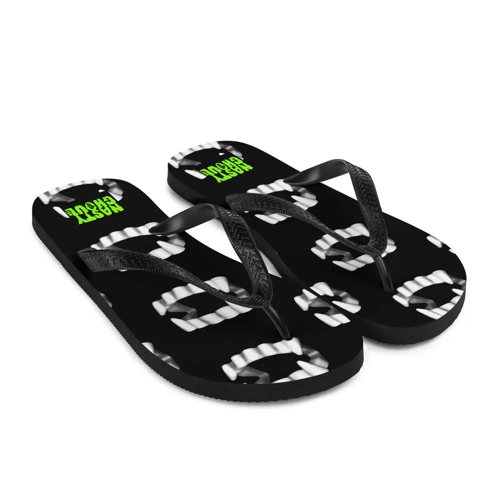Vampire Teeth Fang Flip-Flops All Over Print