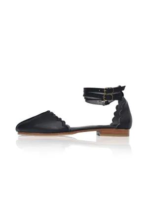 Venus Leather Flats in White