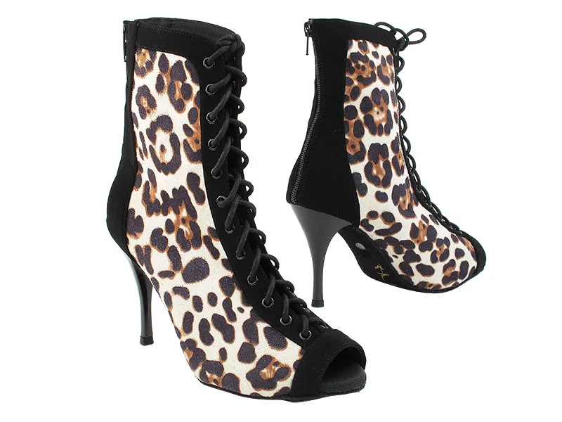 VFBoot Latin 3305 Black Nubuck & Cheetah Velvet