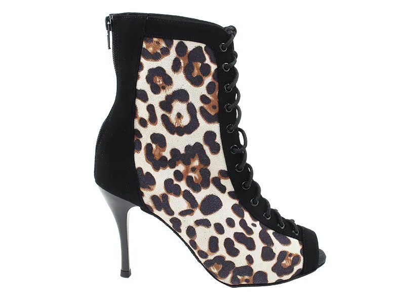 VFBoot Latin 3305 Black Nubuck & Cheetah Velvet