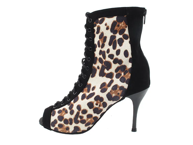 VFBoot Latin 3305 Black Nubuck & Cheetah Velvet