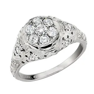 Vintage Style Diamond Cluster Rings