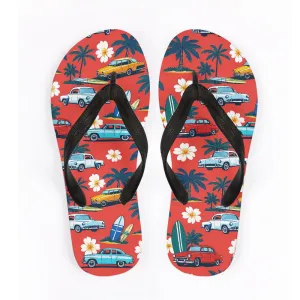 Vintage Surf Cars Flip Flops