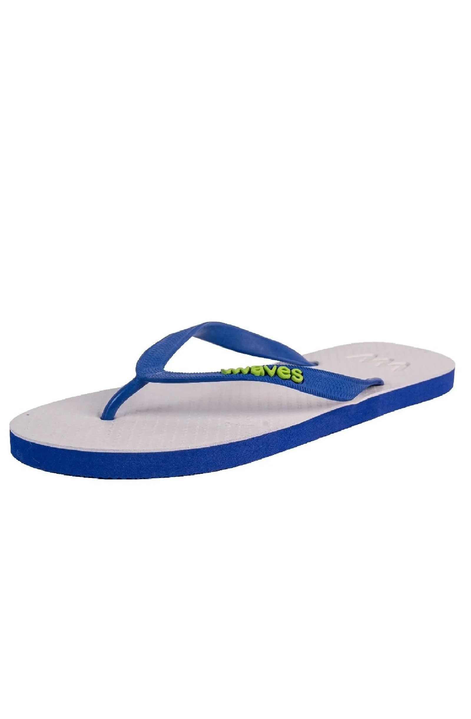 WAVES Men Two Tone Pastel Flip Flops - White / Royal Blue