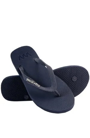 WAVES Unisex Essentials Navy Blue Flip Flops