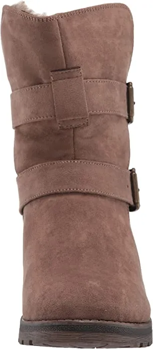 WHITE MOUNTAIN Shoes CHASTITY Women's Boot, TAUPE/SUEDETTE/FAB, 8H M