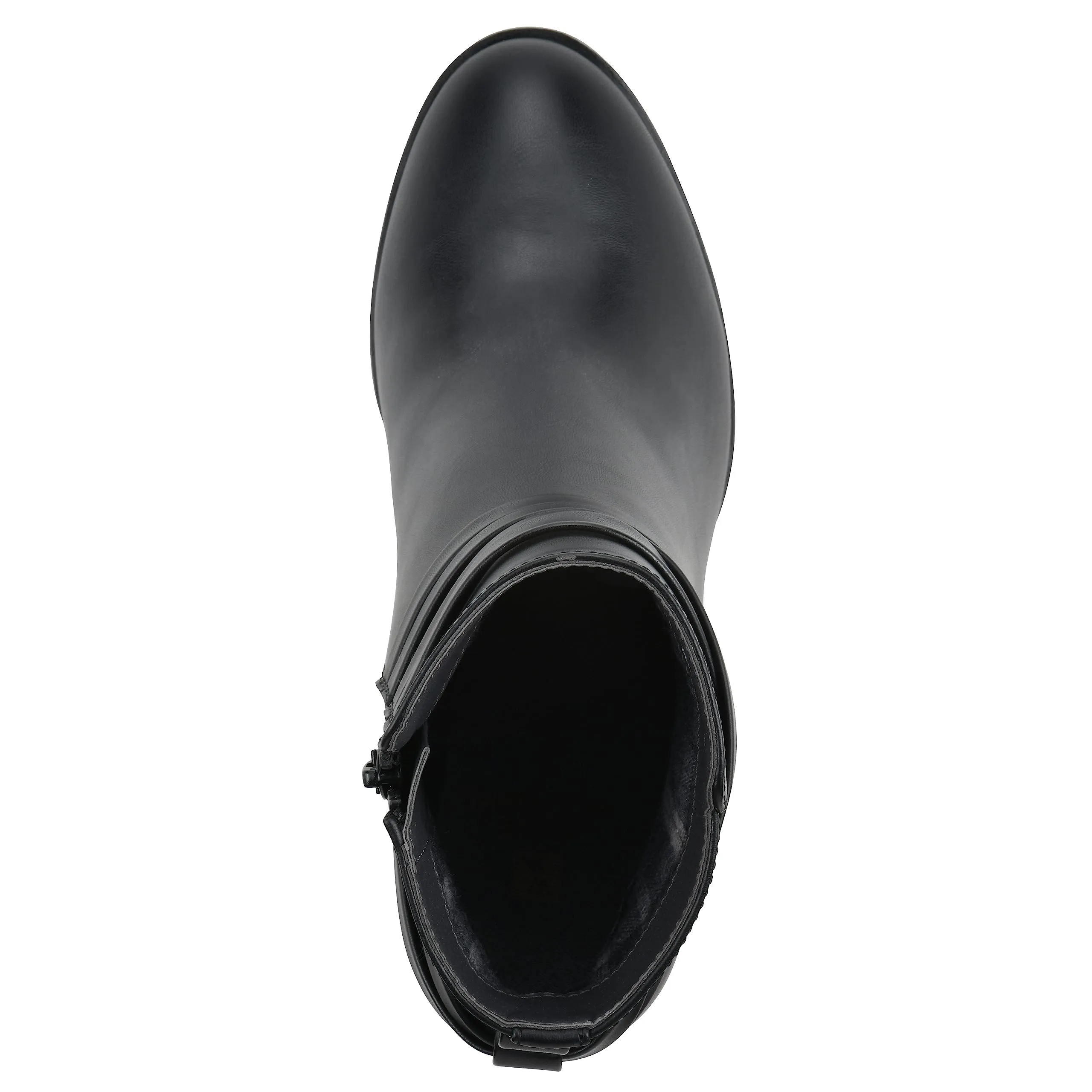 WHITE MOUNTAIN Women's Shoes Teaser Block Heel Bootie, Black/Smooth, 6.5 M